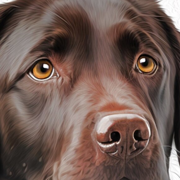 8x10 Labrador Retriever Dog Portrait Watercolor Oil‎ Painting Art Print - Picture 4 of 7